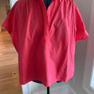 Pinky-Salmon Colored Pleated Top - NWT